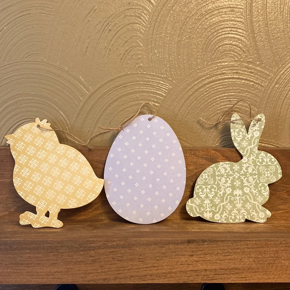 Spring Wooden Hanging Decoration set of 3